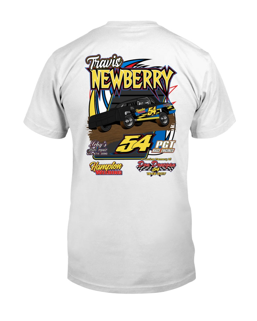Travis Newberry 2020 - Red Bomb Graphics - Custom Dirt Racing Shirts
