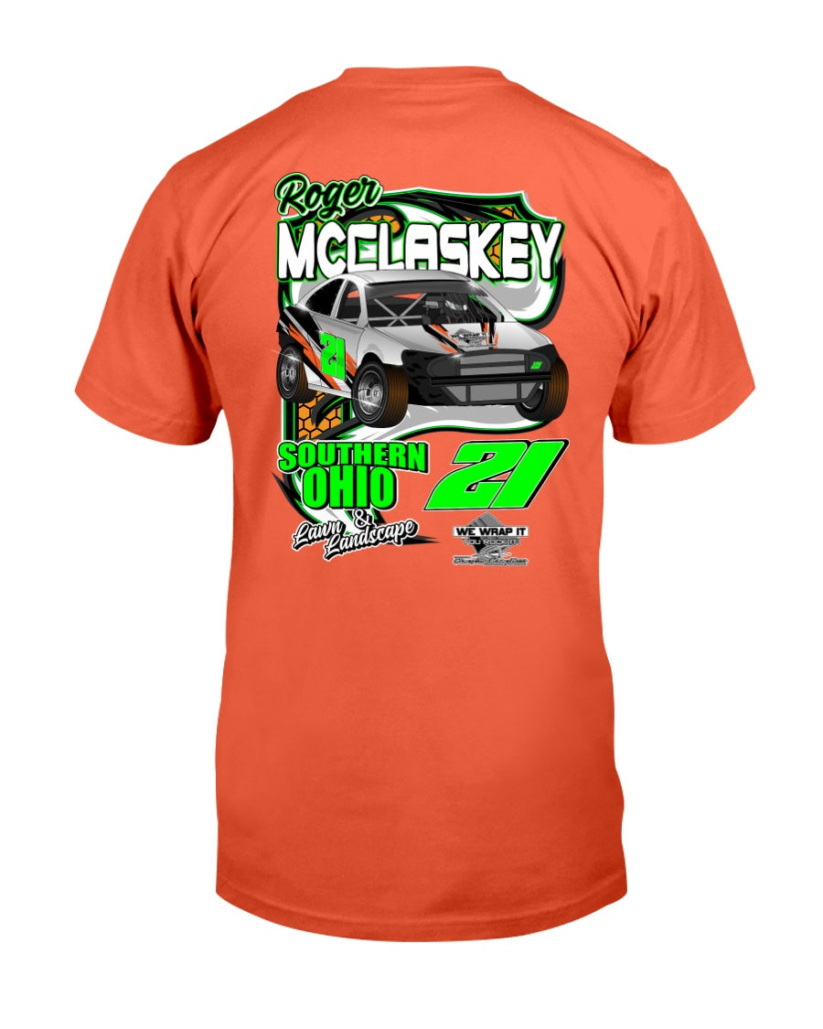 Roger McClaskey 2020 - Red Bomb Graphics - Custom Dirt Racing Shirts