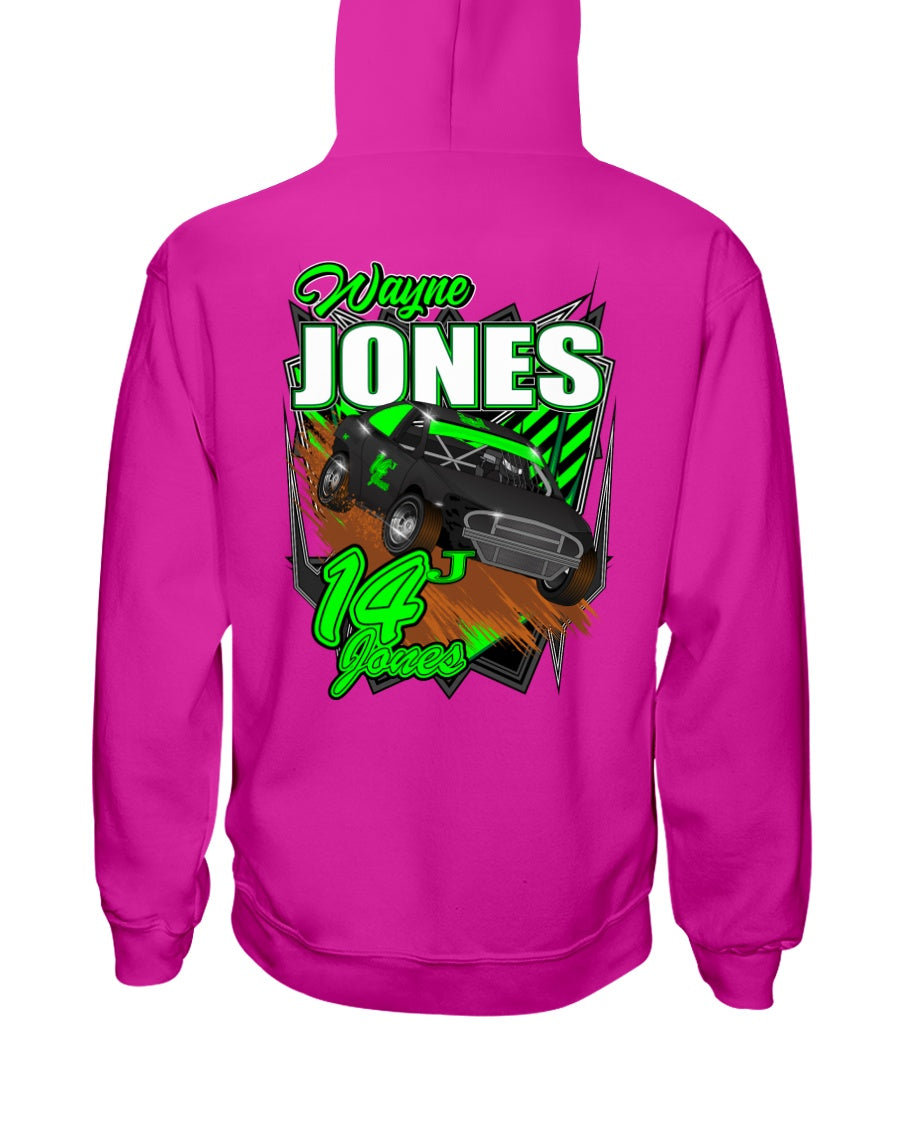 Wayne Jones 2020 Hoodie - Red Bomb Graphics - Custom Dirt Racing Shirts