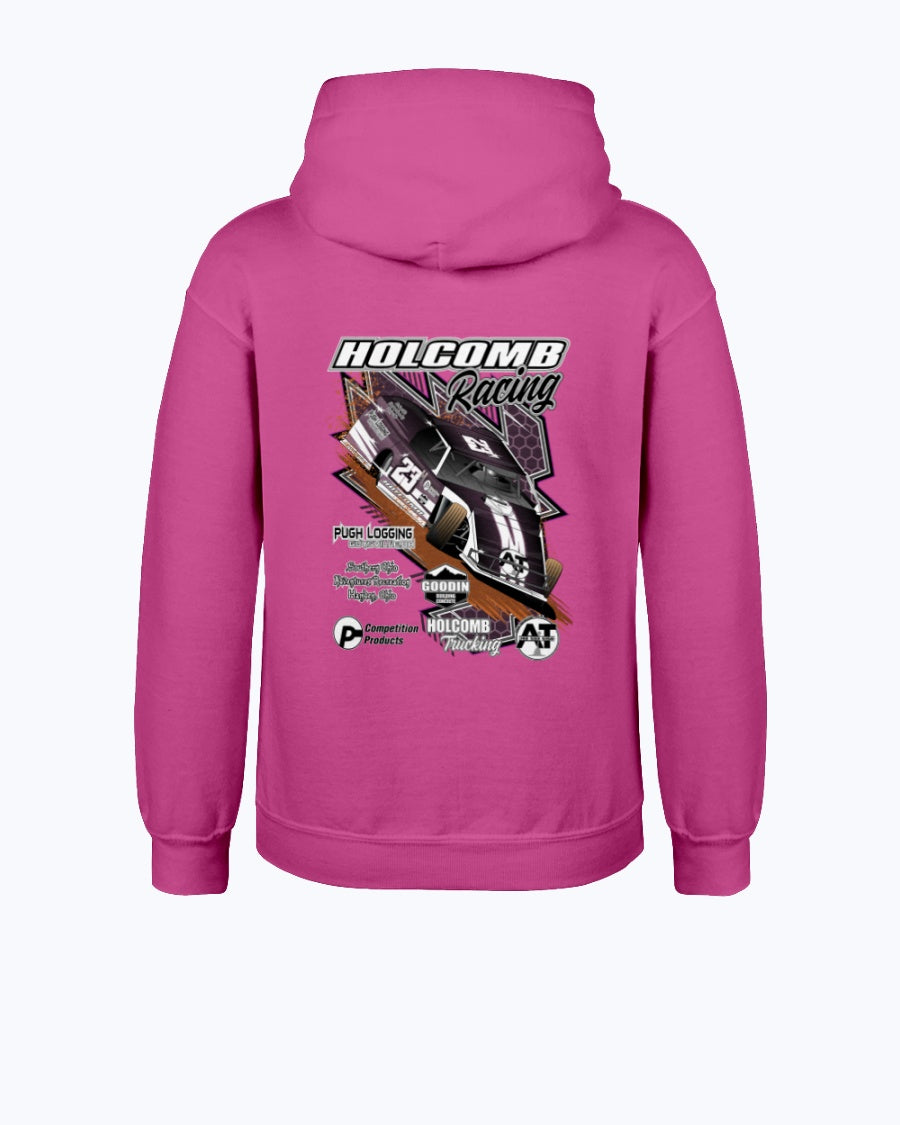 Holcomb Racing 2020 Youth Hoodie - Red Bomb Graphics - Custom Dirt Racing Shirts