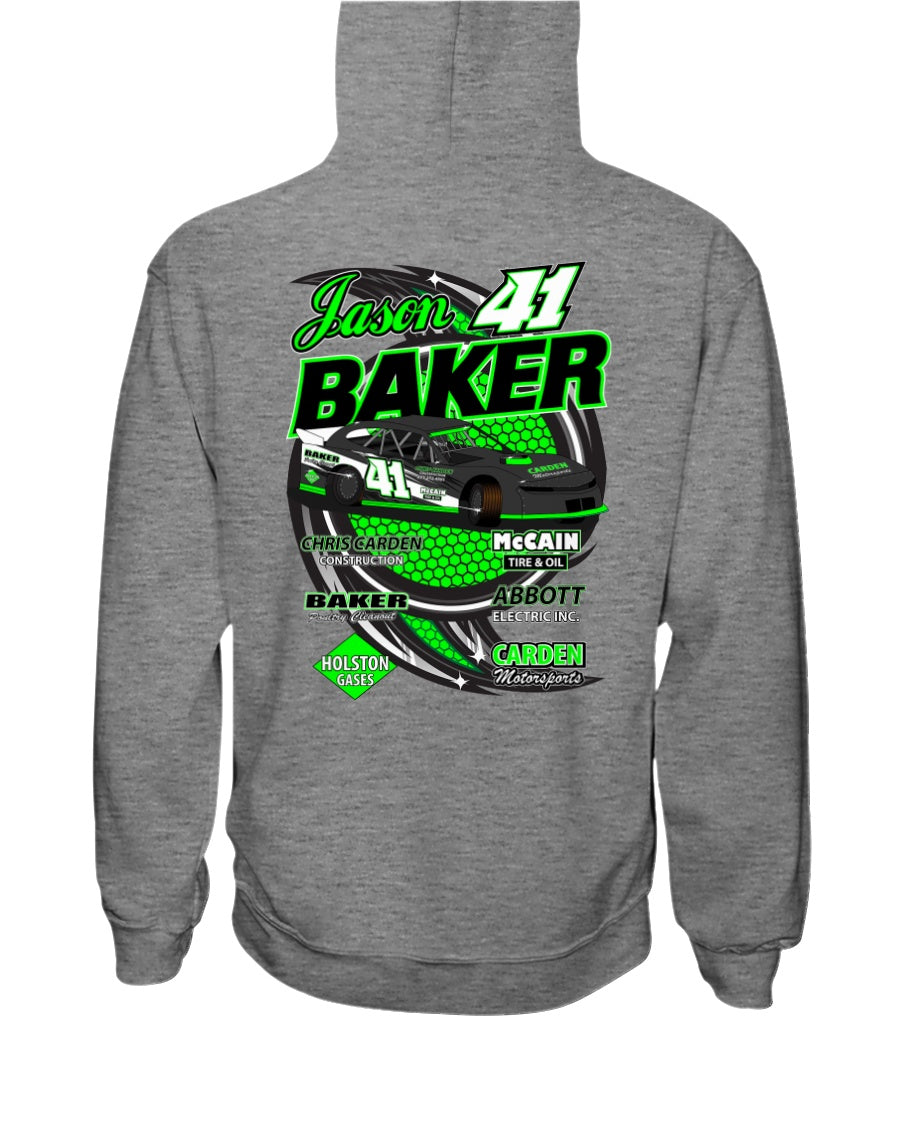 Jason Baker 2020 Hoodie - Red Bomb Graphics - Custom Dirt Racing Shirts