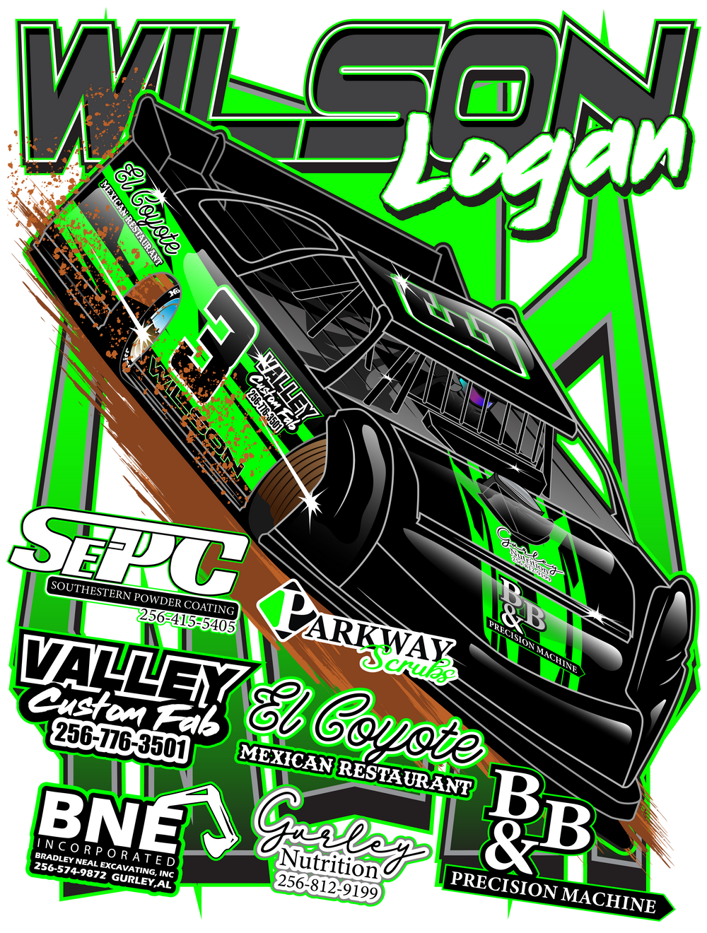 Red Bomb Graphics - Custom Dirt Track Racing T Shirts