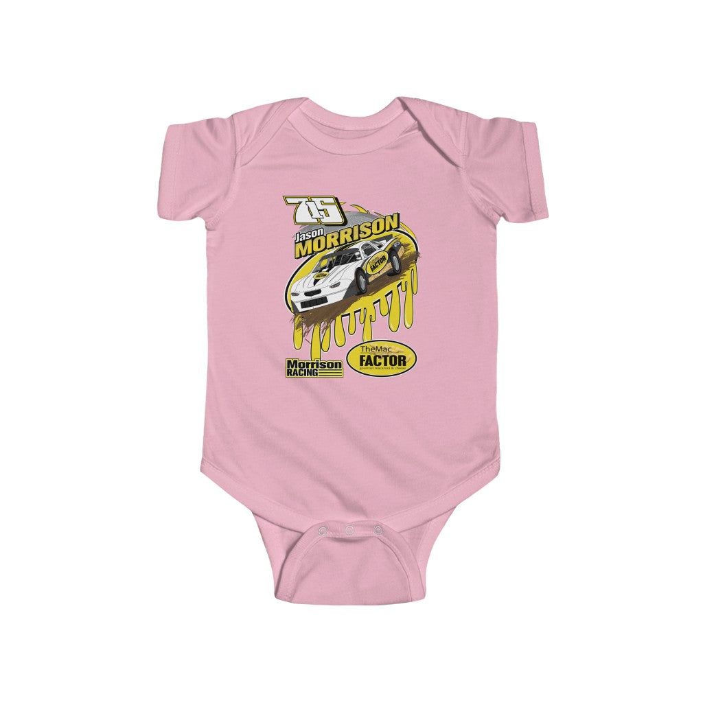 Jason Morrison 2020 Infant Bodysuit - Red Bomb Graphics - Custom Dirt Racing Shirts