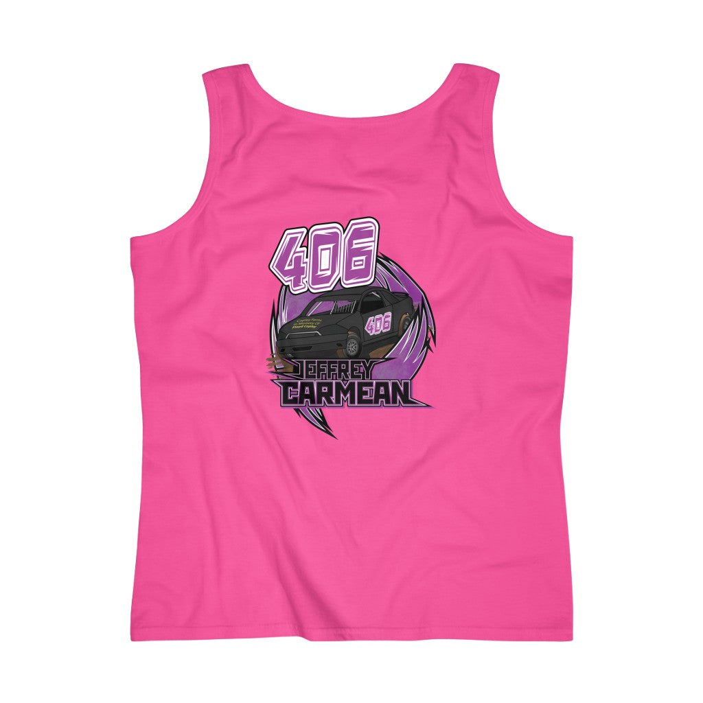 Jeffrey Carmean 2020 Women's Lightweight Tank Top - Red Bomb Graphics - Custom Dirt Racing Shirts