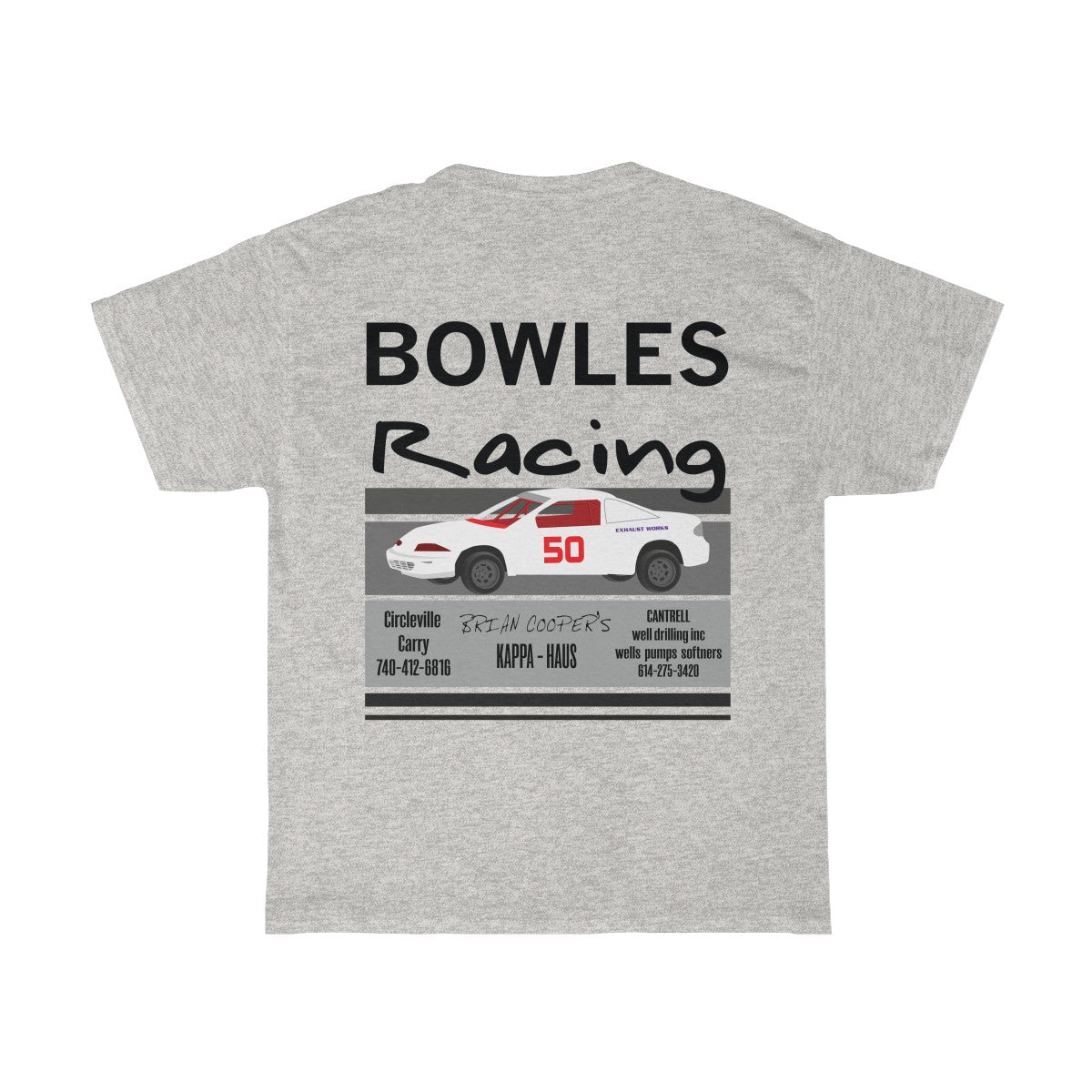 Bowels Racing - Red Bomb Graphics - Custom Dirt Racing Shirts