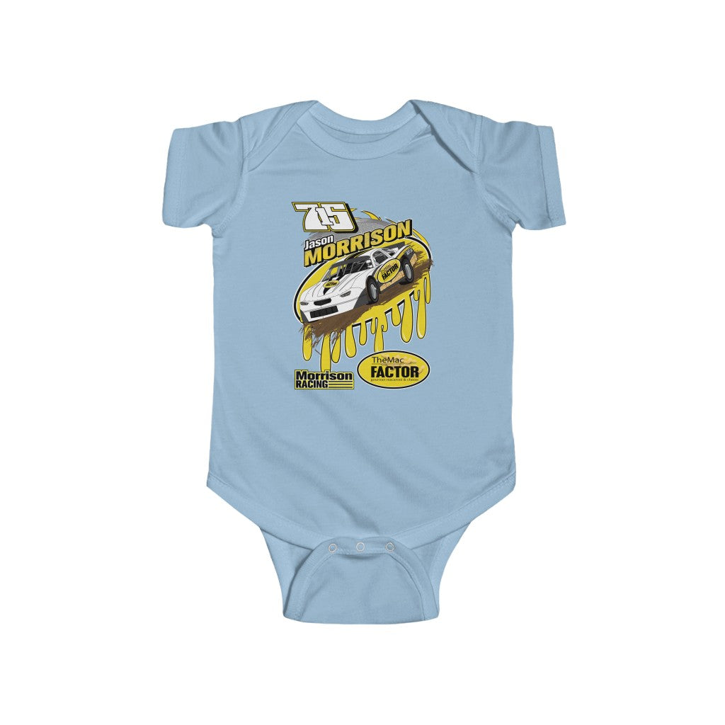 Jason Morrison 2020 Infant Bodysuit - Red Bomb Graphics - Custom Dirt Racing Shirts