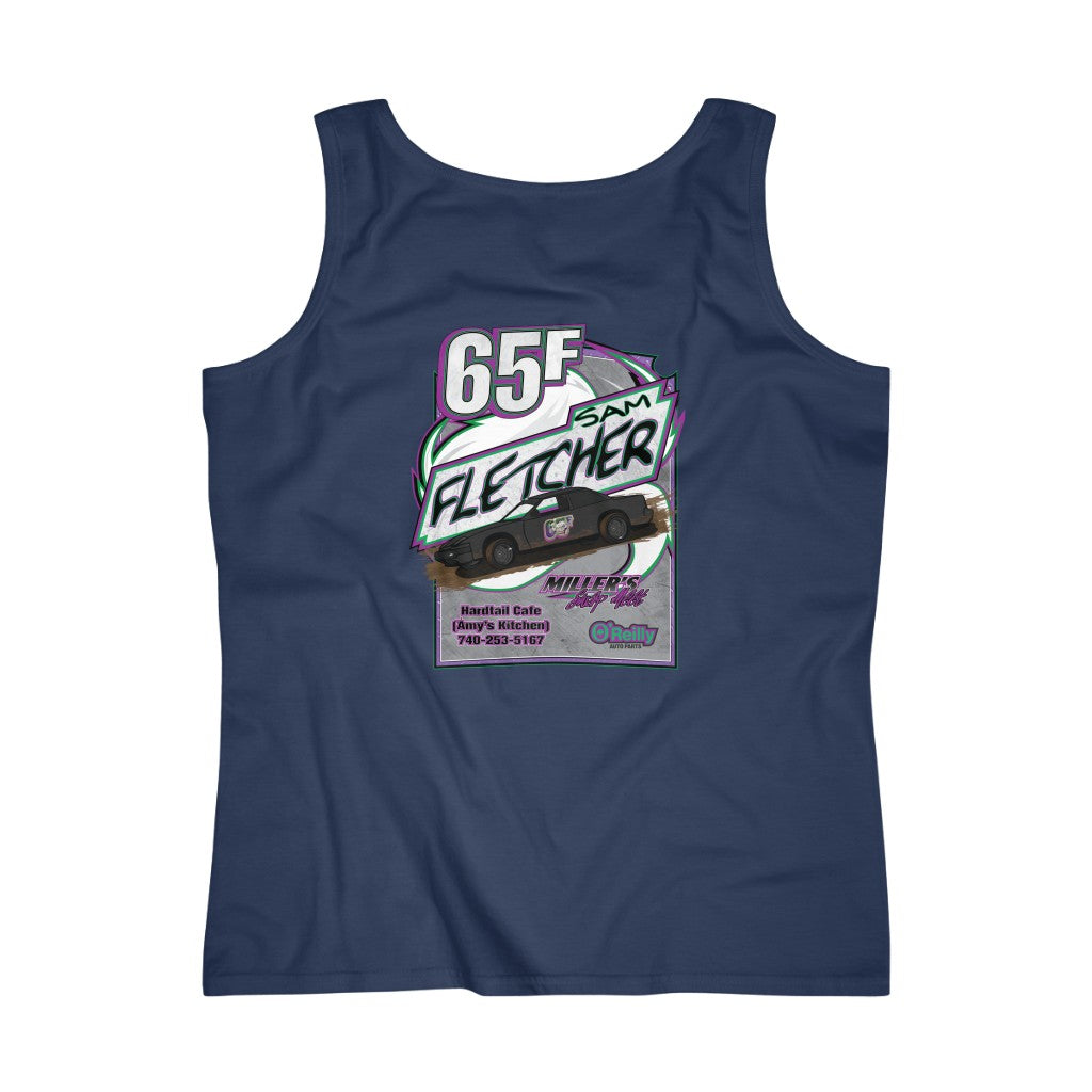 Sam Fletcher Women's Lightweight Tank Top - Red Bomb Graphics - Custom Dirt Racing Shirts