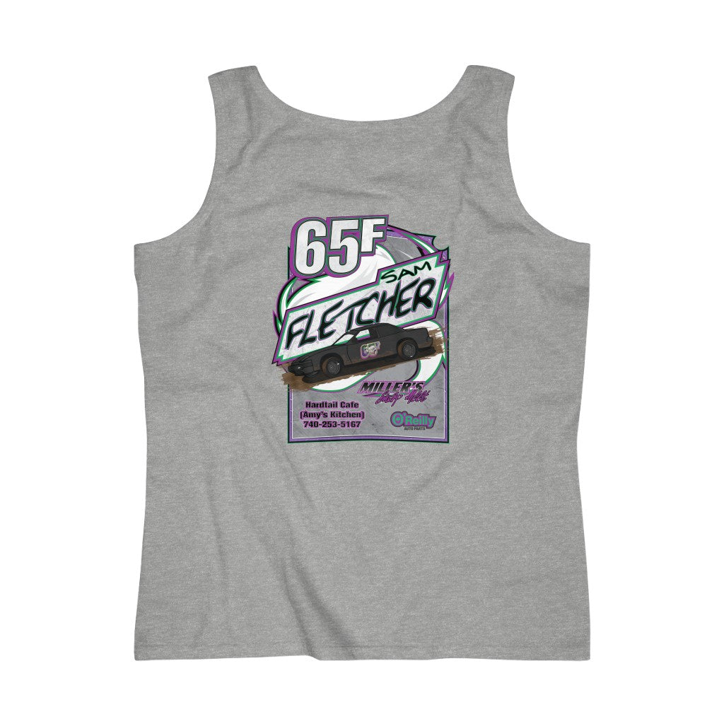 Sam Fletcher Women's Lightweight Tank Top - Red Bomb Graphics - Custom Dirt Racing Shirts