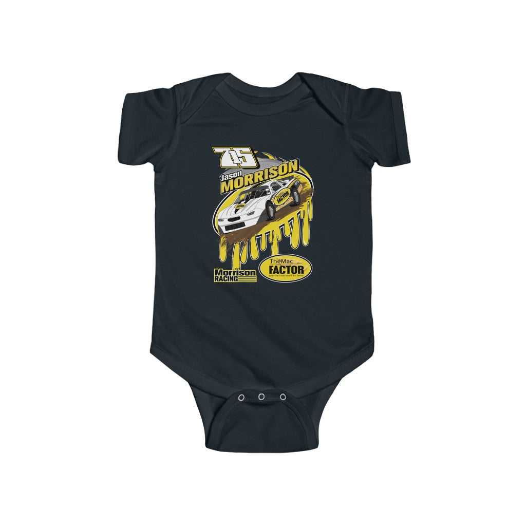 Jason Morrison 2020 Infant Bodysuit - Red Bomb Graphics - Custom Dirt Racing Shirts