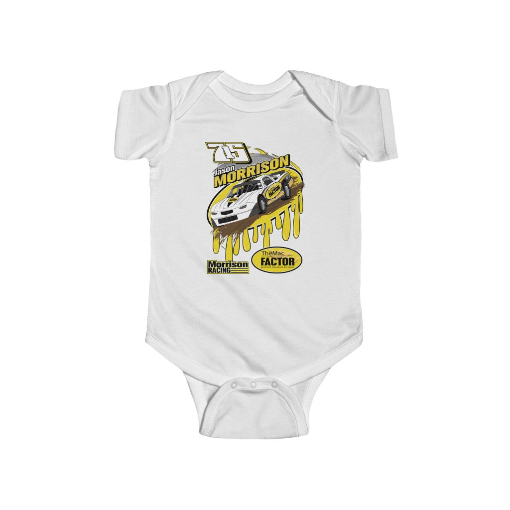 Jason Morrison 2020 Infant Bodysuit - Red Bomb Graphics - Custom Dirt Racing Shirts