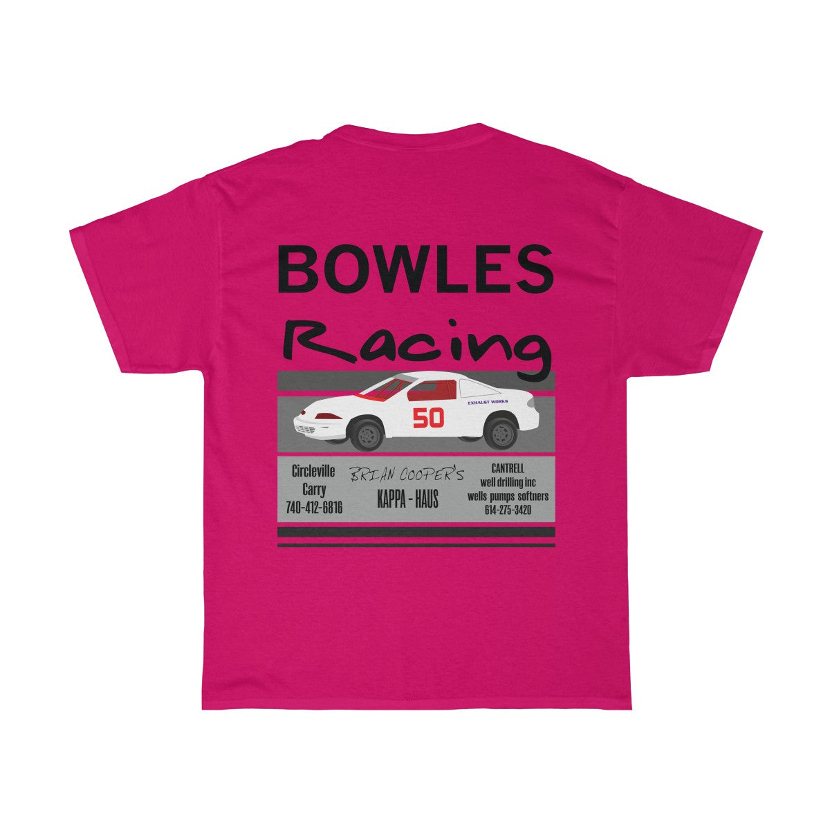 Bowels Racing - Red Bomb Graphics - Custom Dirt Racing Shirts