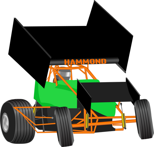 Hammond Car - Red Bomb Graphics - Custom Dirt Racing Shirts