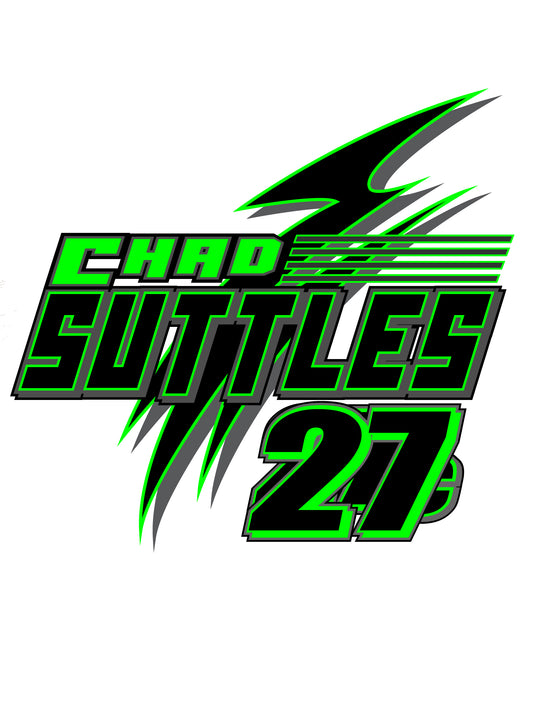 Chad Suttles Metal Water Bottle - Red Bomb Graphics - Custom Dirt Racing Shirts