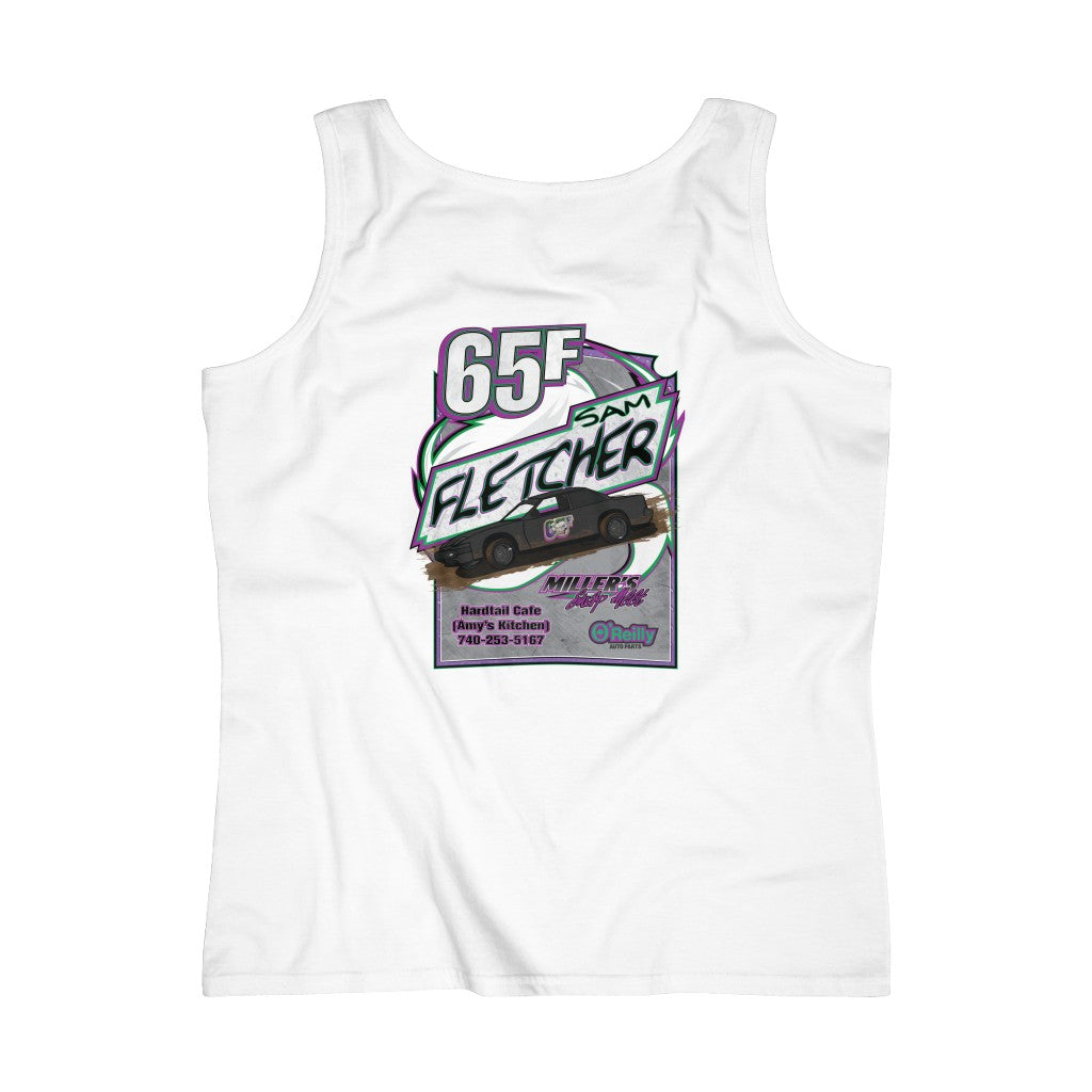 Sam Fletcher Women's Lightweight Tank Top - Red Bomb Graphics - Custom Dirt Racing Shirts