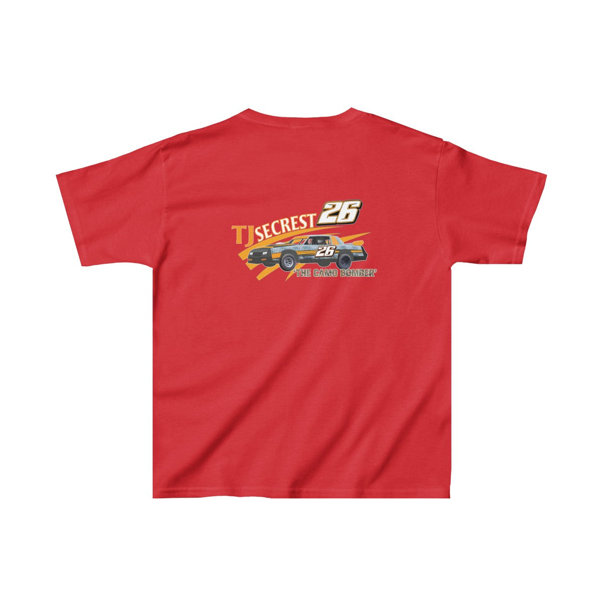 TJ Secrest Kids Heavy Cotton™ Tee - Red Bomb Graphics - Custom Dirt Racing Shirts