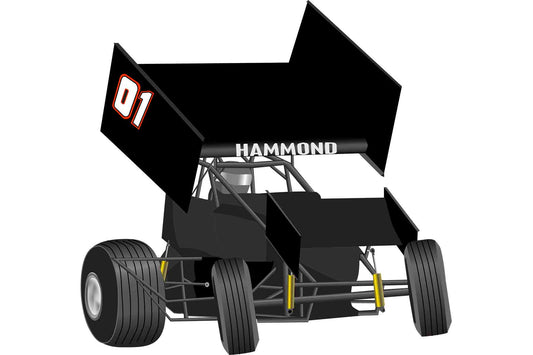 Hammond 01 - Red Bomb Graphics - Custom Dirt Racing Shirts
