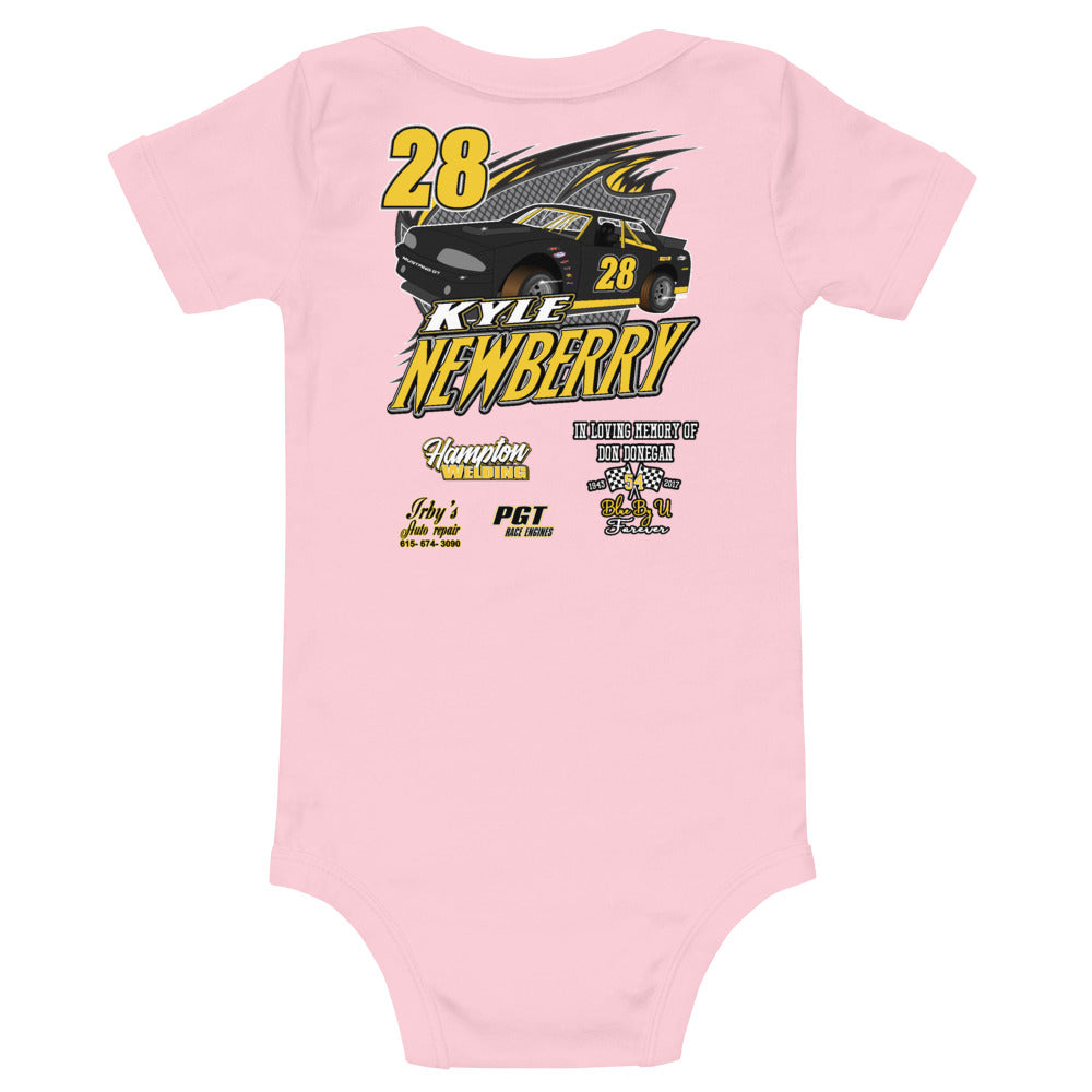 Kyle Newberry baby bodysuit - Red Bomb Graphics - Custom Dirt Racing Shirts