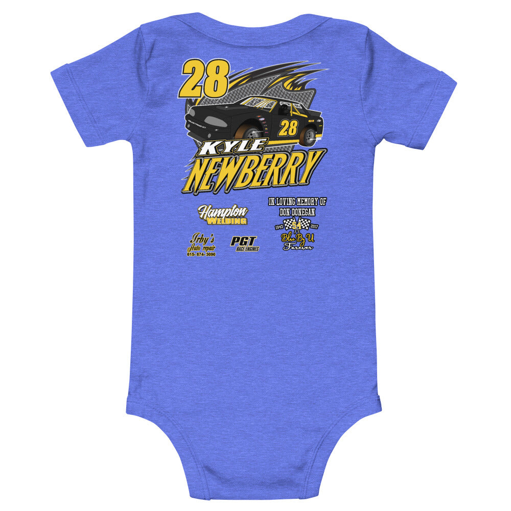 Kyle Newberry baby bodysuit - Red Bomb Graphics - Custom Dirt Racing Shirts