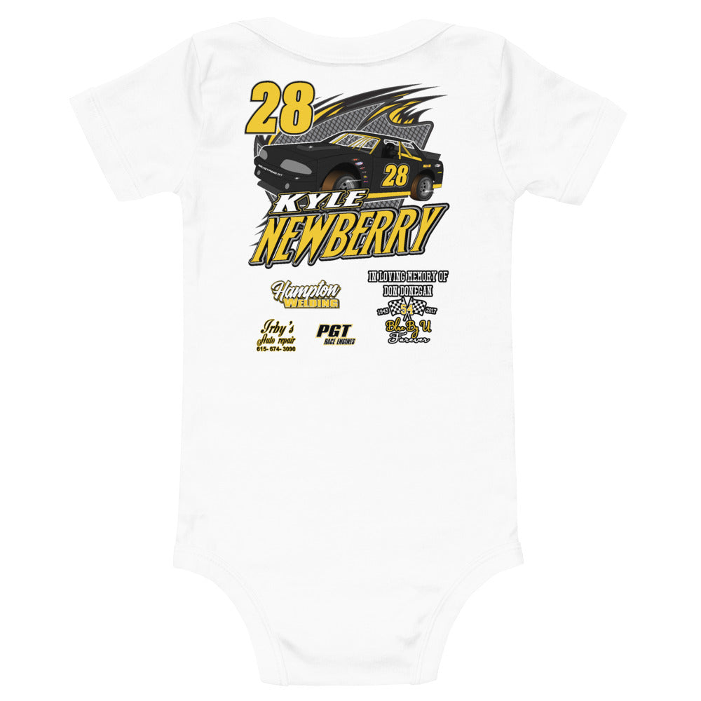 Kyle Newberry baby bodysuit - Red Bomb Graphics - Custom Dirt Racing Shirts