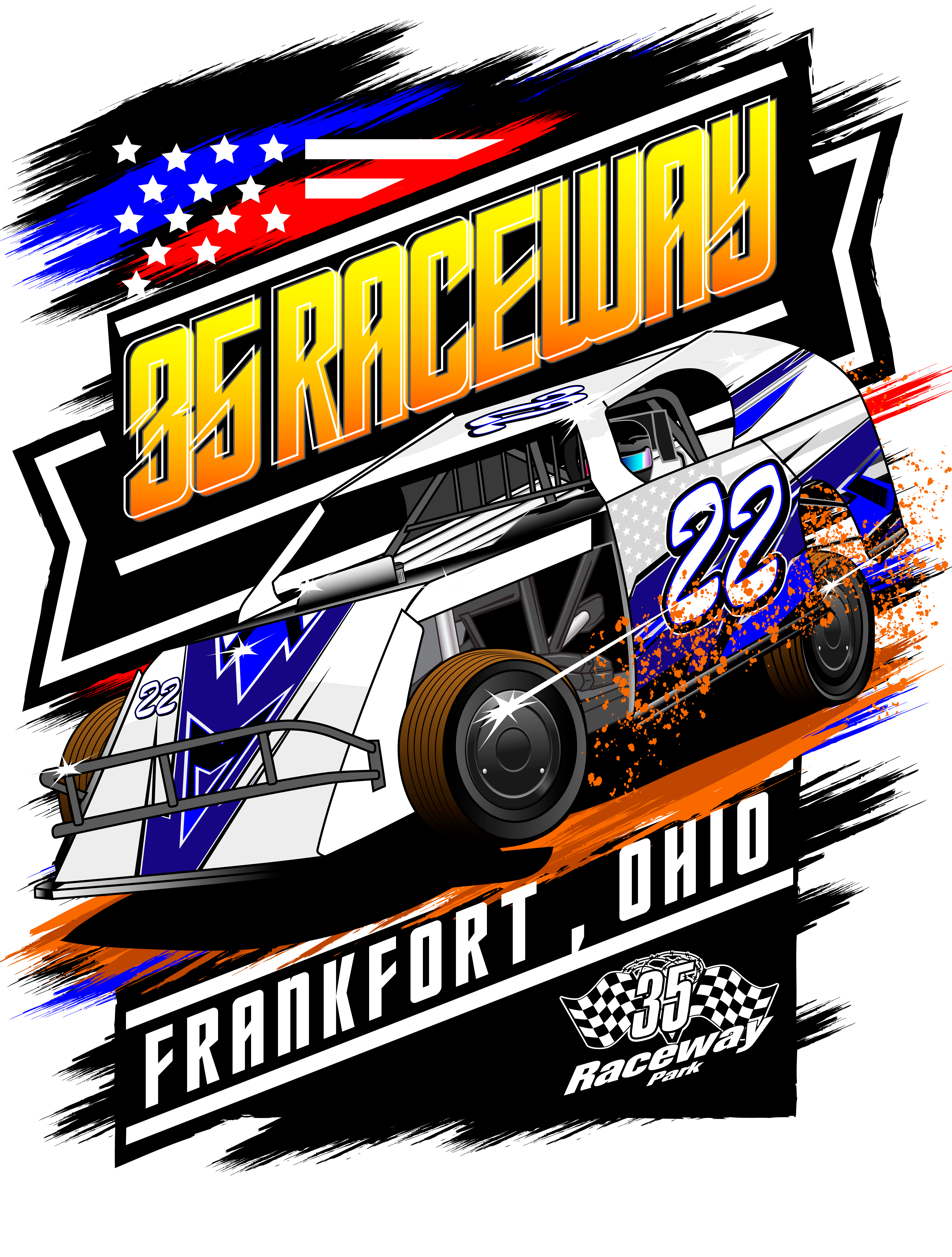 35 Raceway 35 Raceway Park 2022 (Front Print only) – Red Bomb Graphics