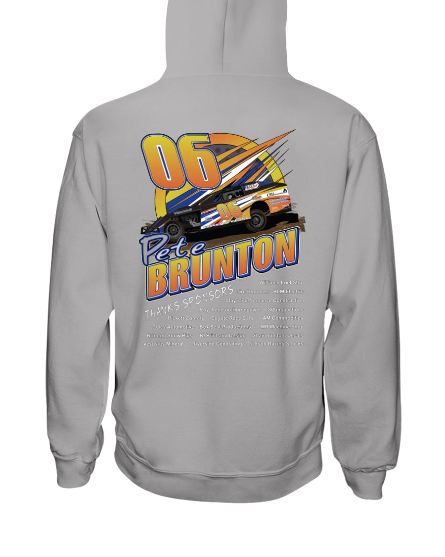 Pete Brunton Hoodie 2020 - Red Bomb Graphics - Custom Dirt Racing Shirts