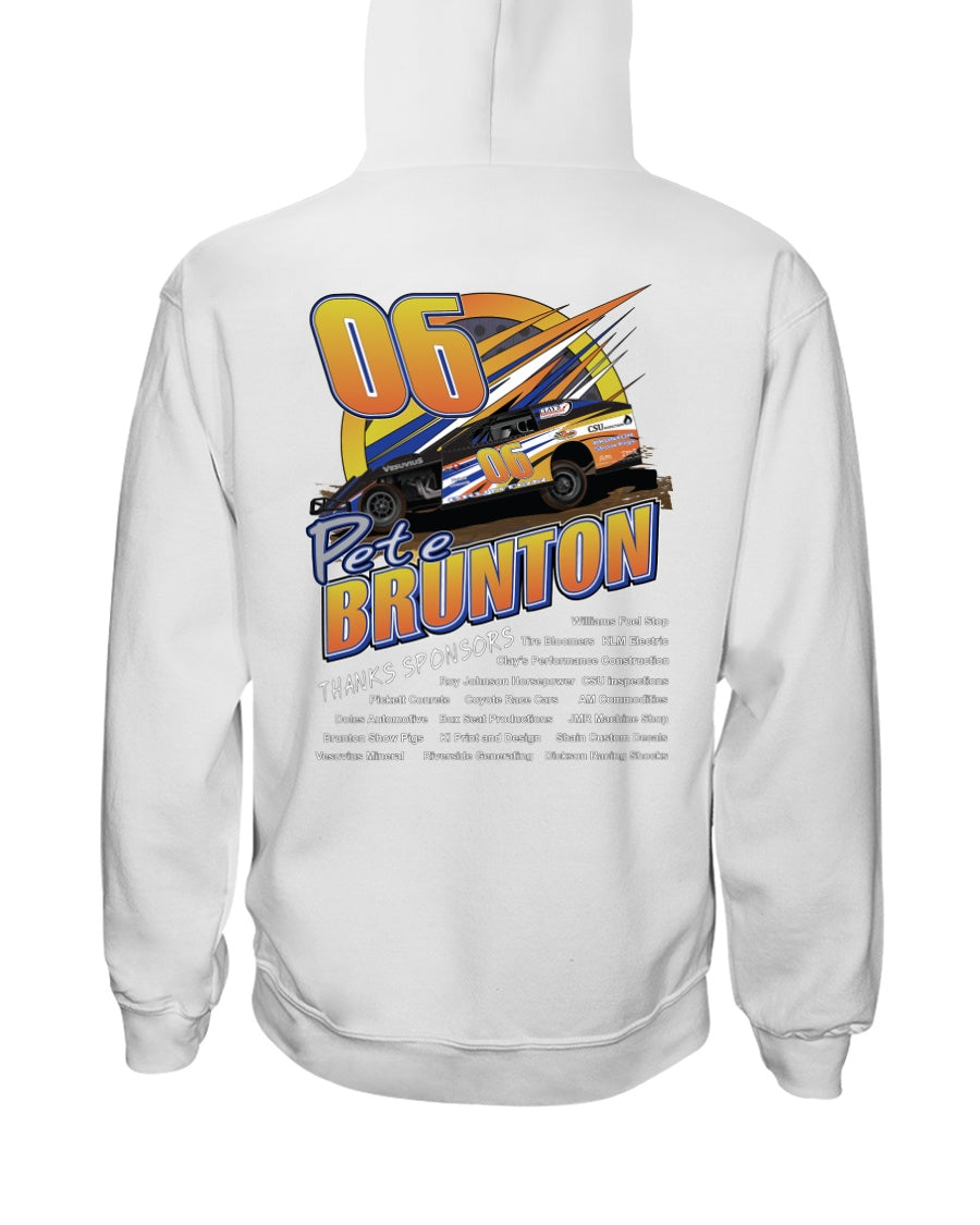 Pete Brunton Hoodie 2020 - Red Bomb Graphics - Custom Dirt Racing Shirts