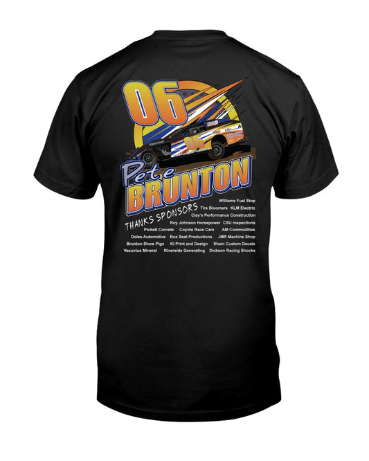 Pete Brunton 2020 #2 - Red Bomb Graphics - Custom Dirt Racing Shirts