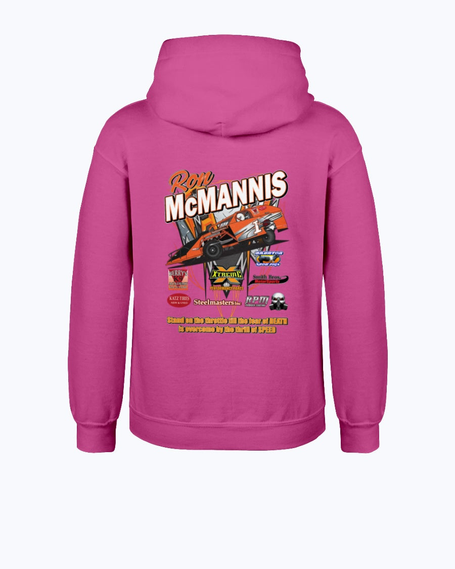 Ron McMannis 2020 Youth Hoodie - Red Bomb Graphics - Custom Dirt Racing Shirts