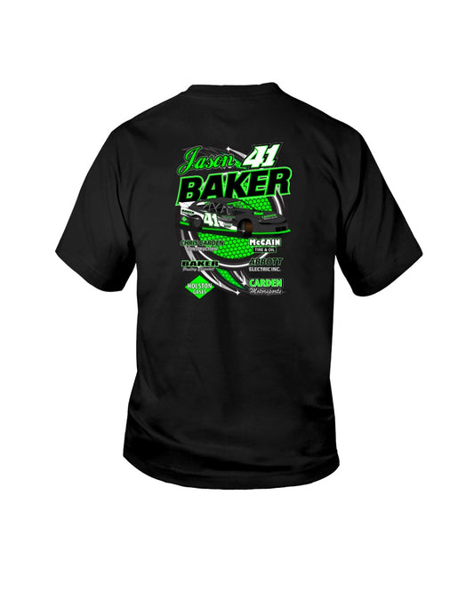 Jason Baker 2020 Youth - Red Bomb Graphics - Custom Dirt Racing Shirts