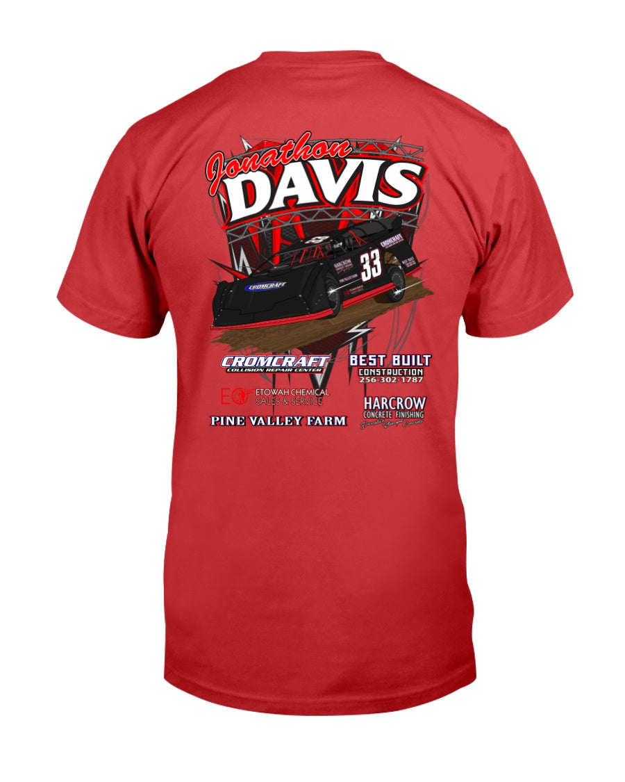 Jonathon Davis 2020 - Red Bomb Graphics - Custom Dirt Racing Shirts