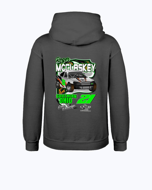 Roger McClaskey 2020 Youth Hoodie - Red Bomb Graphics - Custom Dirt Racing Shirts