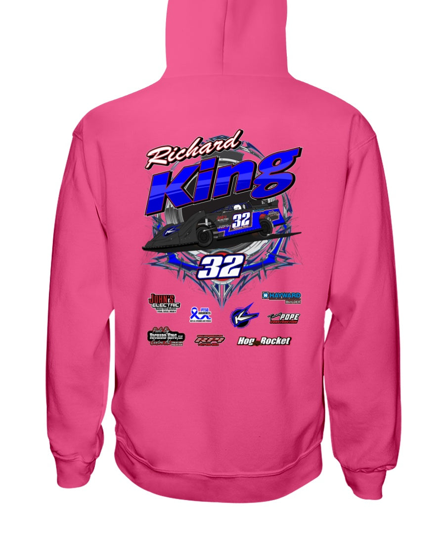 Richard King 2020 Hoodie - Red Bomb Graphics - Custom Dirt Racing Shirts