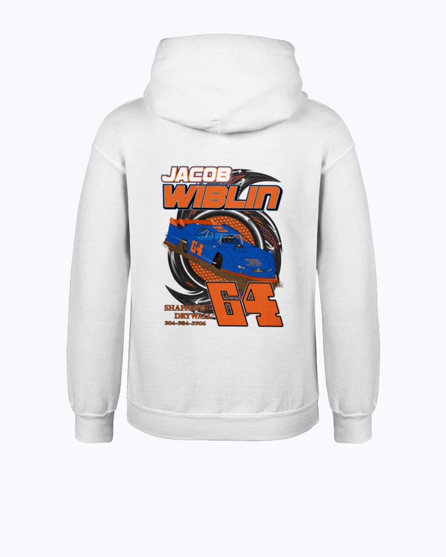 Jacob WIblin 2020 Youth Hoodie - Red Bomb Graphics - Custom Dirt Racing Shirts