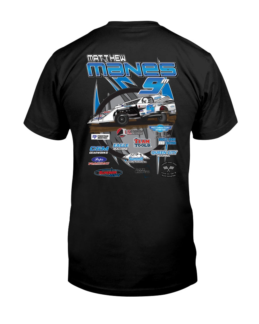 Matthew Manes 2020 Gildan Ultra Cotton T-Shirt - Red Bomb Graphics - Custom Dirt Racing Shirts