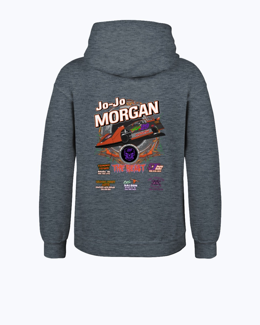 Jo-Jo Morgan 2020 Youth Hoodie - Red Bomb Graphics - Custom Dirt Racing Shirts