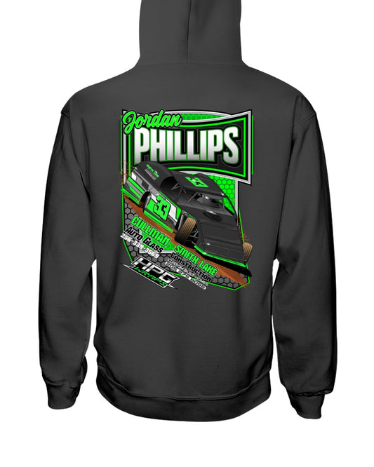 Jordan Phillips 2020 Hoodie - Red Bomb Graphics - Custom Dirt Racing Shirts