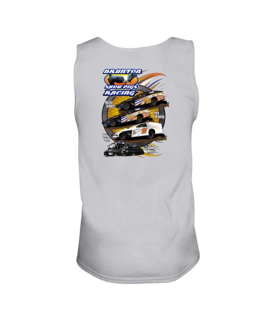 Brunton Show Pig Racing 2020 Tank - Red Bomb Graphics - Custom Dirt Racing Shirts