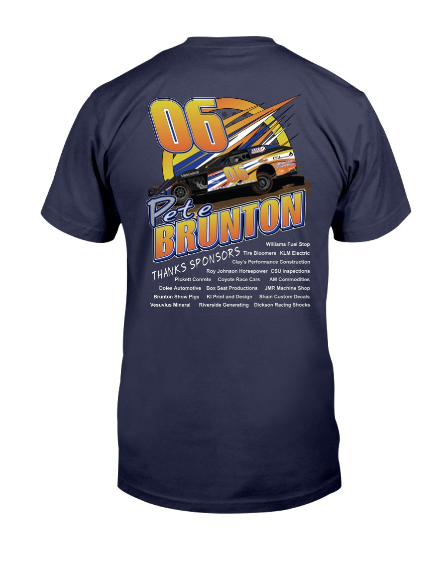 Pete Brunton 2020 #2 - Red Bomb Graphics - Custom Dirt Racing Shirts