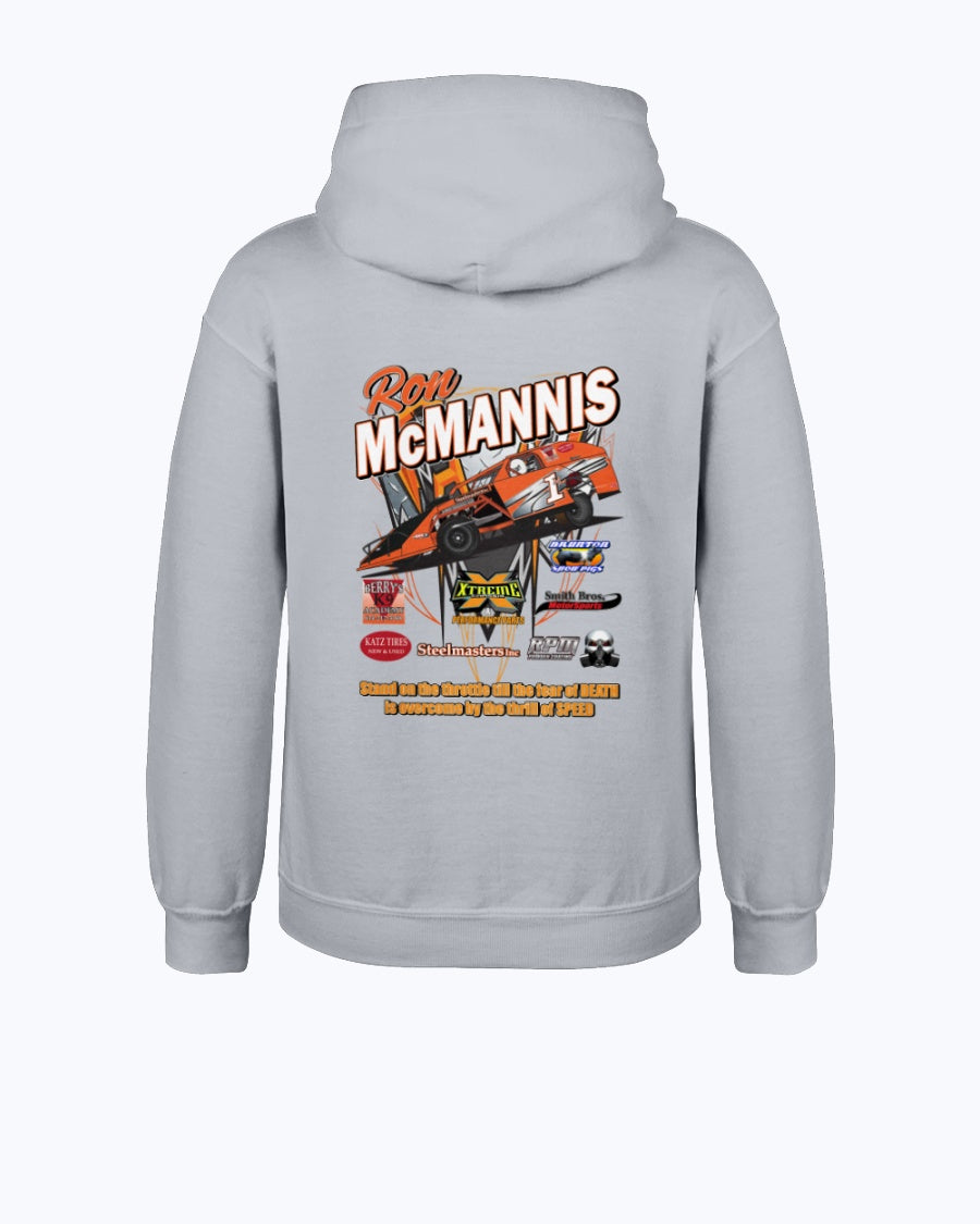 Ron McMannis 2020 Youth Hoodie - Red Bomb Graphics - Custom Dirt Racing Shirts