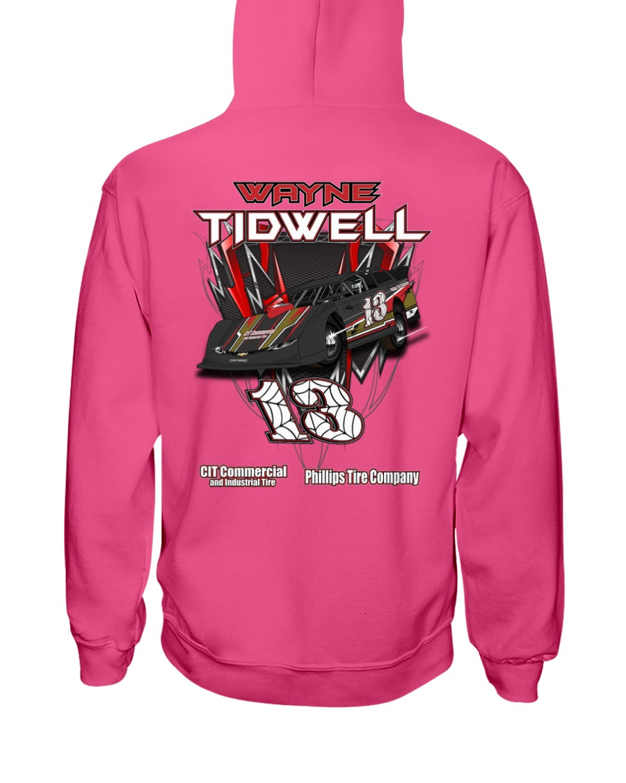 Wayne Tidwell 2020 Hoodie - Red Bomb Graphics - Custom Dirt Racing Shirts