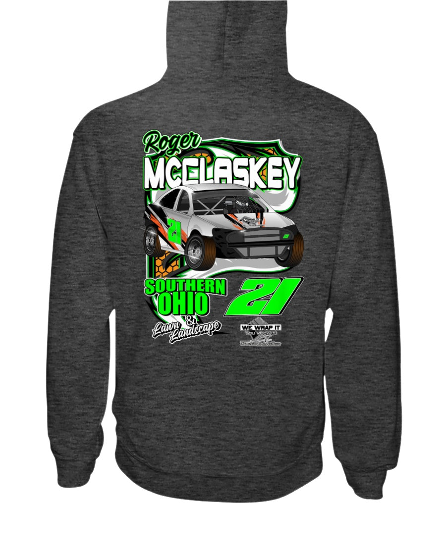 Roger McClaskey 2020 Hoodie - Red Bomb Graphics - Custom Dirt Racing Shirts