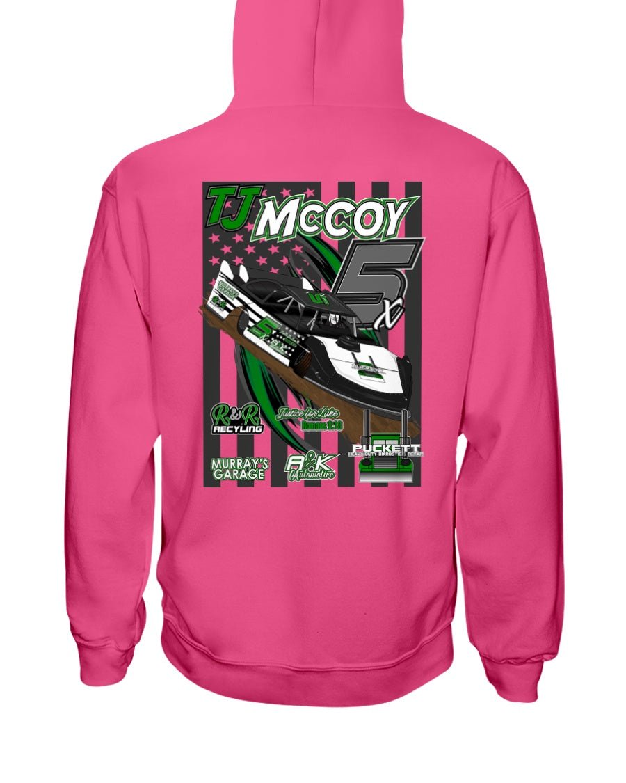 TJ McCoy 2020 Hoodie - Red Bomb Graphics - Custom Dirt Racing Shirts