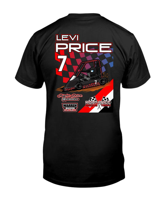 Levi Price 2020 - Red Bomb Graphics - Custom Dirt Racing Shirts