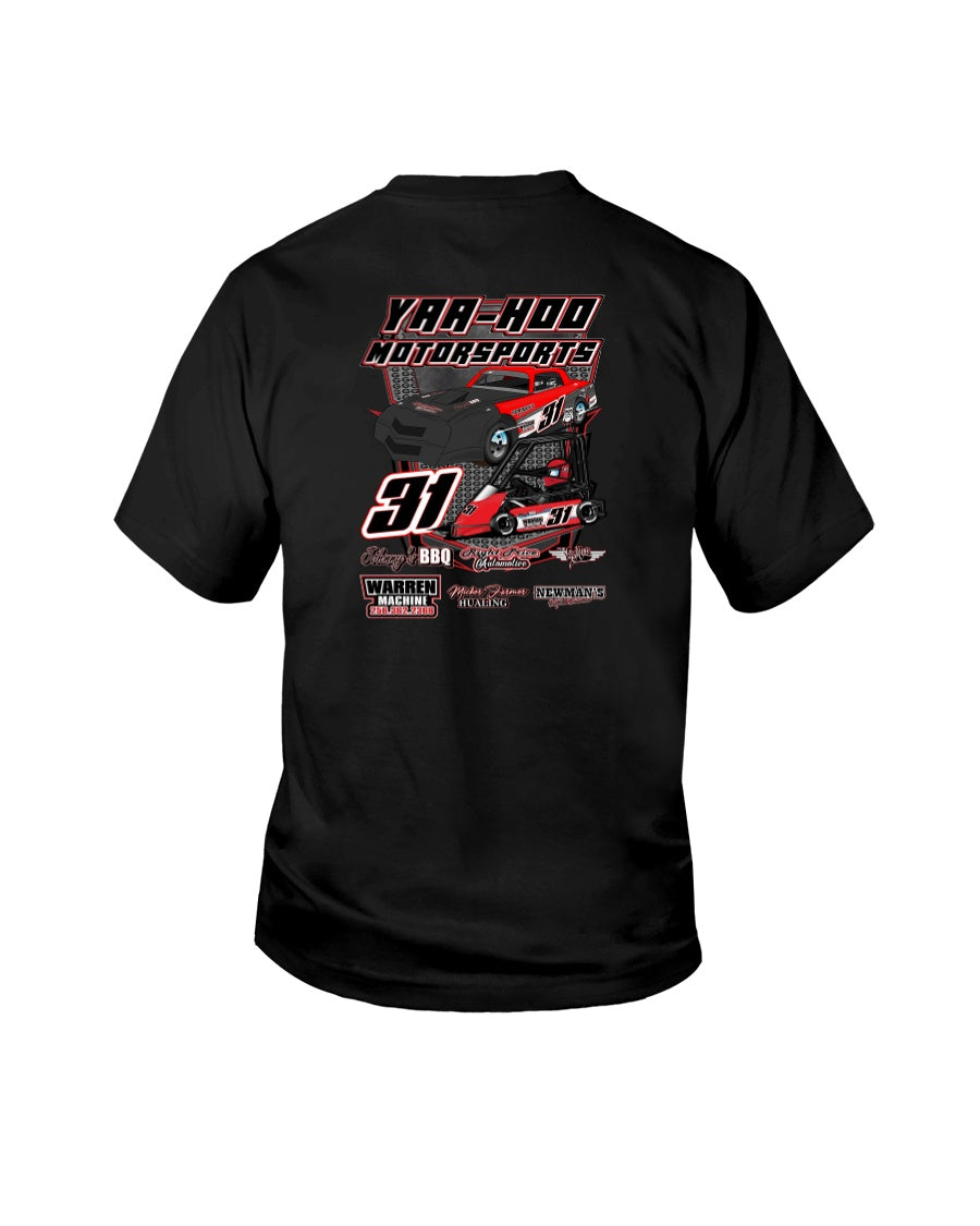 Yaa-Hoo Motorsports 2020 Youth - Red Bomb Graphics - Custom Dirt Racing Shirts