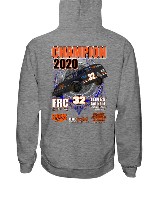 Brandon Furniss 2020 Champion Hoodie - Red Bomb Graphics - Custom Dirt Racing Shirts