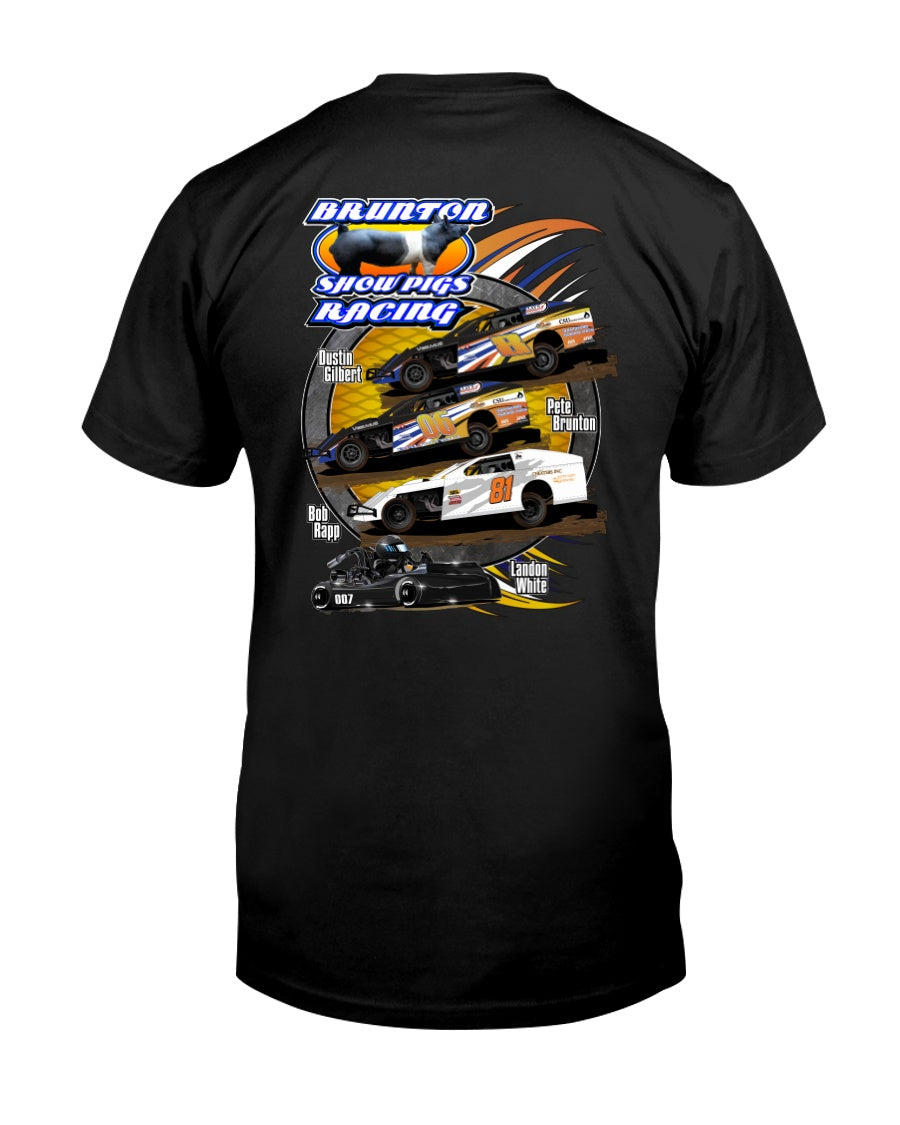 Brunton Show Pig Racing 2020 - Red Bomb Graphics - Custom Dirt Racing Shirts