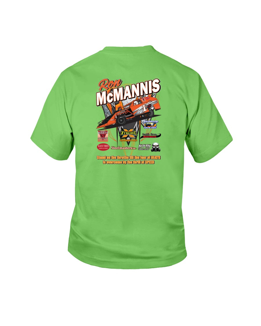 Ron McMannis 2020 Youth - Red Bomb Graphics - Custom Dirt Racing Shirts