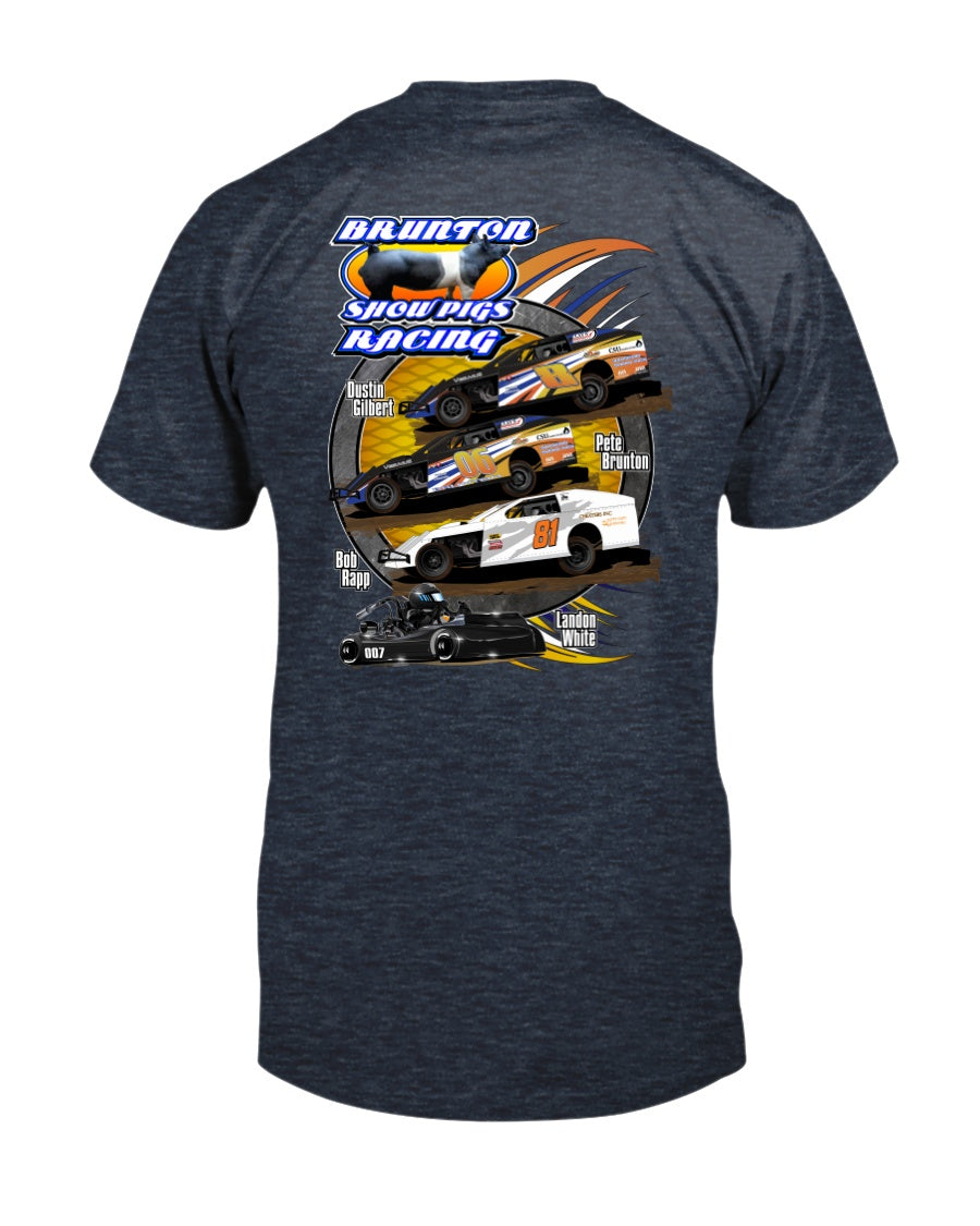 Brunton Show Pig Racing 2020 - Red Bomb Graphics - Custom Dirt Racing Shirts