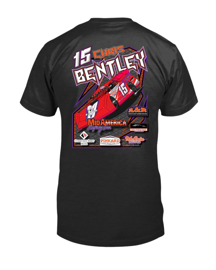 Chris Bentley 2020 (Bella + Canvas) - Red Bomb Graphics - Custom Dirt Racing Shirts