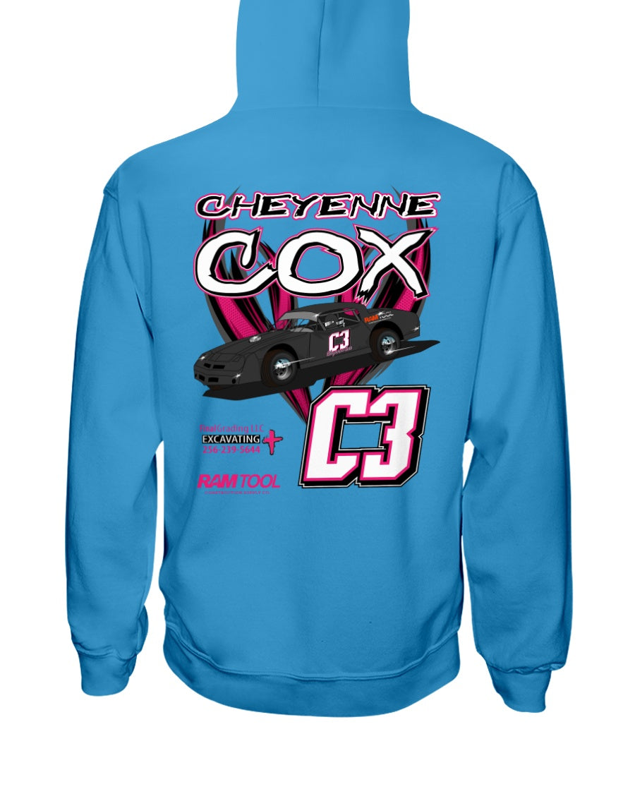 Cheyenne Cox 2020 Hoodie - Red Bomb Graphics - Custom Dirt Racing Shirts